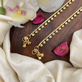 Vriksham Antique Leaf Shape Gold Look Alike Bridal Anklets-G17803